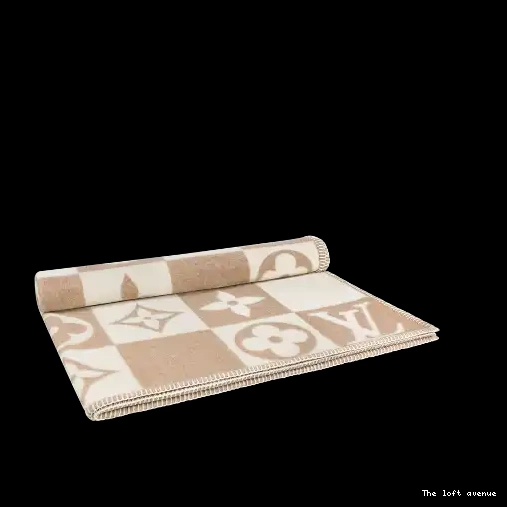CHECKERED CUSTOM BROWN THROW BLANKET 0629